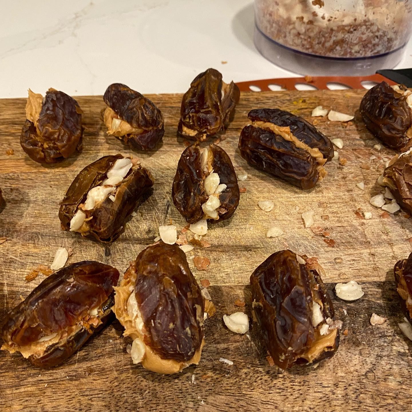 healthy butterfingers on cutting board